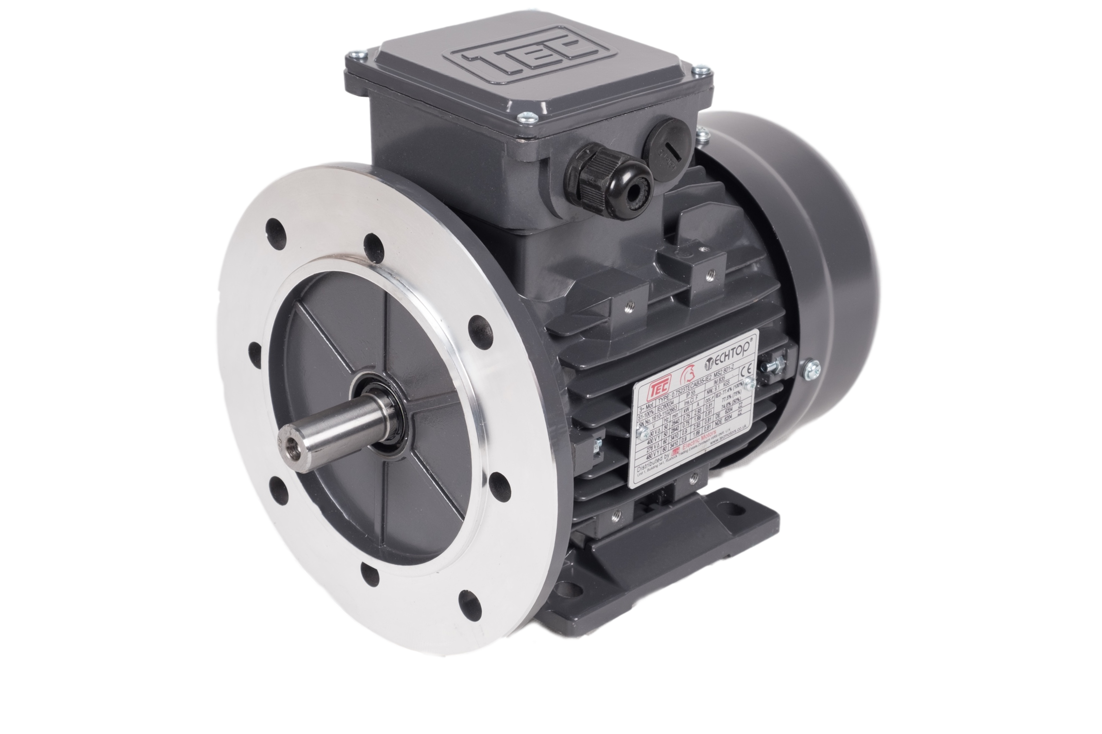 TEC Electric Motor Three Phase 3PH1.5KW2PB35T3 1.5KW 3000rpm Foot & Flange Mounted IE3